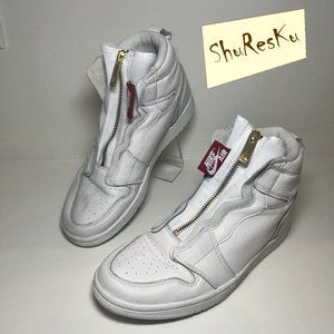 Nike Wmns Air Jordan 1 Retro High Zip 'White' - Size 8 - AQ3742-116